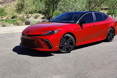 2025 Toyota Camry parked on clean road
