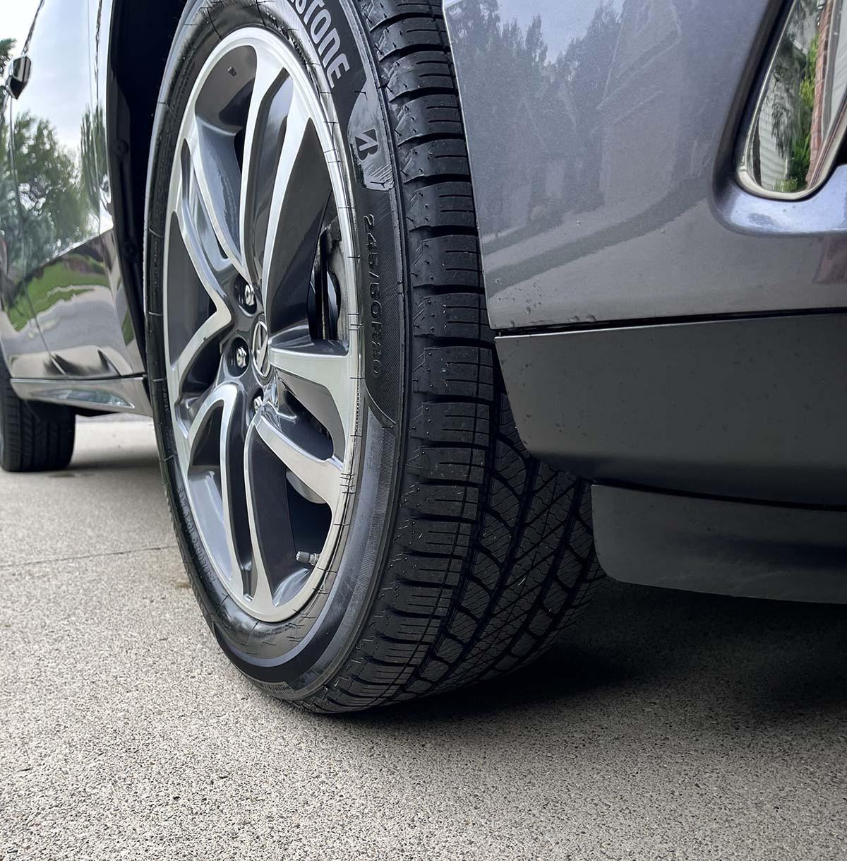 Bridgestone Alenza AS Ultra tire on a luxury SUV or crossover