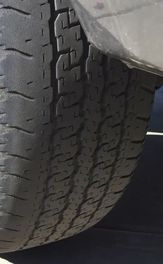 Outer-edge tread wear on a 2022+ Toyota Tundra tire